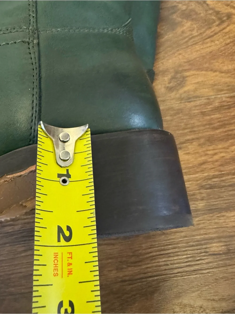 Frye Campus Boots Dark Green Leather Over-The-Knee Riding Boots